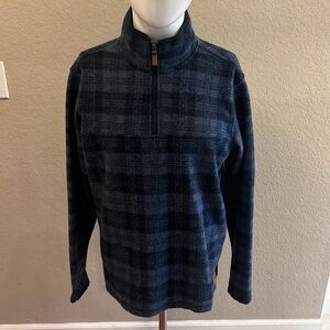 John Wayne‎ Blue Plaid Pullover Men’s Size Medium